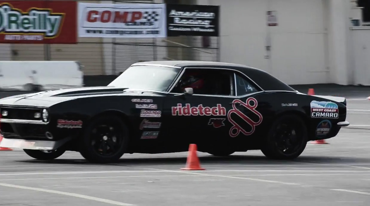 Watch Our Buddy James Crosby Attack The Autocross Course In The RideTech West Coast Camaro – No Dead Cones