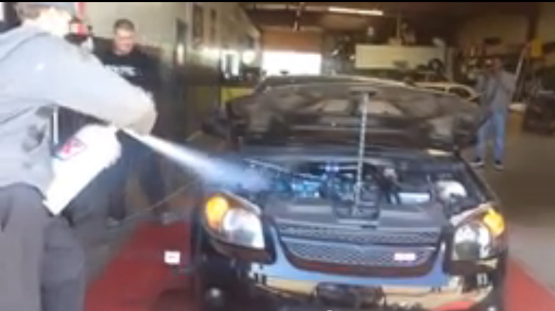 Here’s What Happened When Some Rocket Geniuses Unleashed An Open Nitrous Bottle On A Cobalt SS