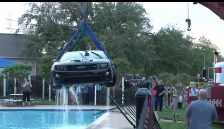 Houston Man Drives Brand New ZL1 Camaro Into Pool, Discovers It To Be Horrible Submarine