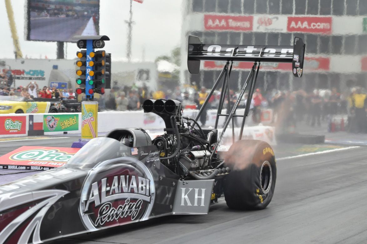 NHRA Houston 2014 – Top Fuel Gallery With Wadded Up Tires and BIG Header Flames