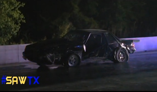 Watch A Small Tire Mustang Suffer A Top End Crash So Titanic It Obliterates A Concrete Wall – Amazingly, The Driver Lives