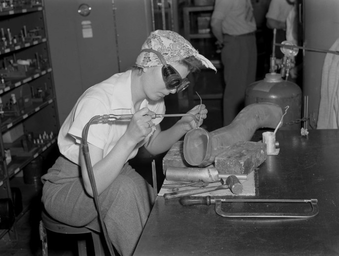 woman welding