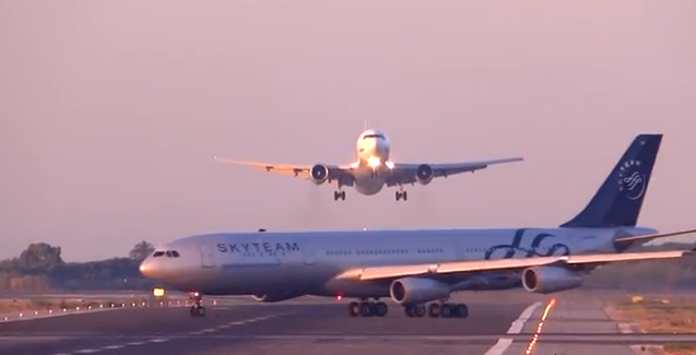 Watch As This 767 Narrowly Avoids An Airbus A340-Very Close Call