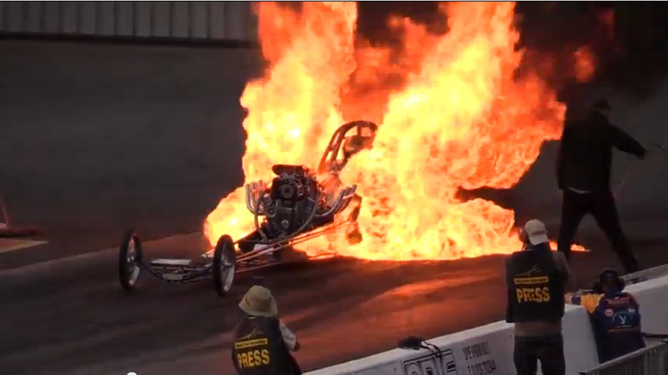 Watch ALL The Fire Burnouts From The Dragstalgia Event At Santa Pod Last Weekend – Some Of These Are Insane