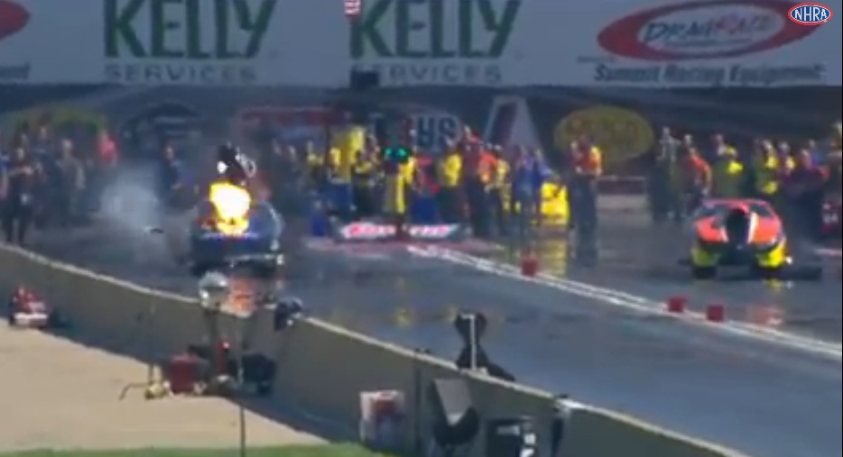 Dueling Nitrous Explosion Video: A Pair Of Pro Mods Both POP Their Scoops At Norwalk