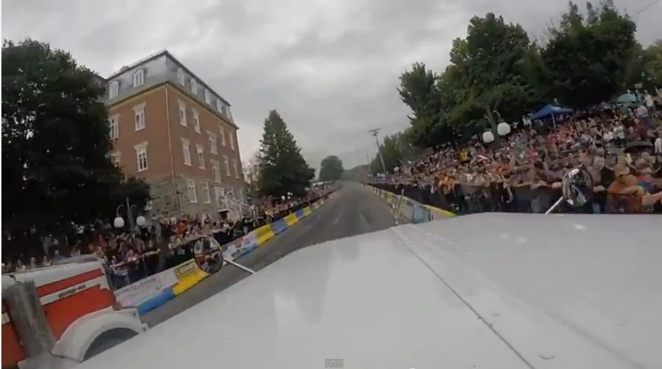 Ride On The Nose Of A Worked Up Peterbilt Truck At The Wild Canadian Big Rig Drags In Quebec