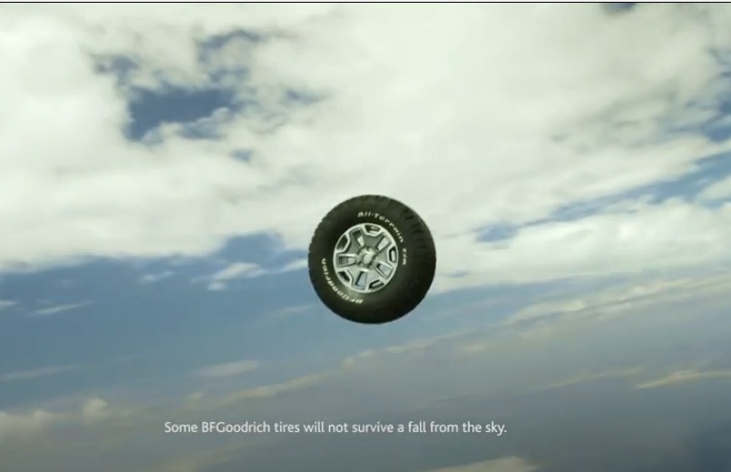 BFGoodrich Pushed Their New Off Road Tires (mounted to wheels) Out Of An Airplane At 10,000ft To See What Would Happen – This Is Pretty Awesome