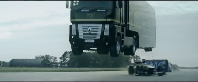 Holy Flying Lorry…Mike Ryan and Lotus F1 Gain A World Record By Launching A Truck Over Their Expensive Racecar