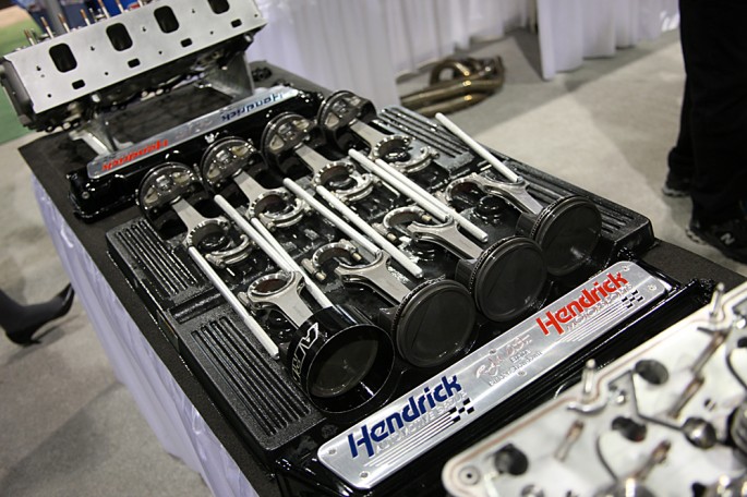 Hendrick Mahle Engine Assembly Demo SEMA 2014 004