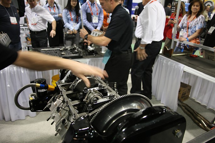 Hendrick Mahle Engine Assembly Demo SEMA 2014 018