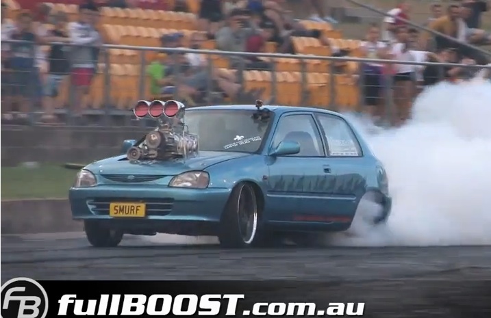 Watch This Blown V8 Equipped Aussie Daihatsu Charade Do What Every Pro Street Style American Mini-Car Should Be Doing