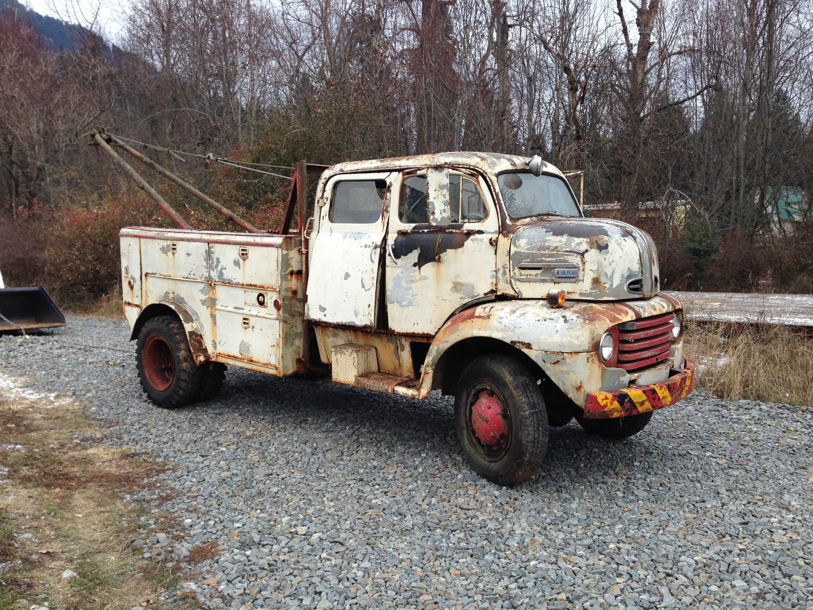 Wow! This 1948 Ford F-5 Has A Custom Crew Cab, Ultra Rare Four Wheel Drive, And More Rust Than A Sunken Ship – Buy It!