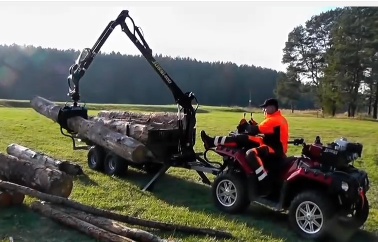 This Cool Little Rig From Sweden Turns Anyone With An ATV Into The Head Of A Logging Operation – We Want This For Christmas