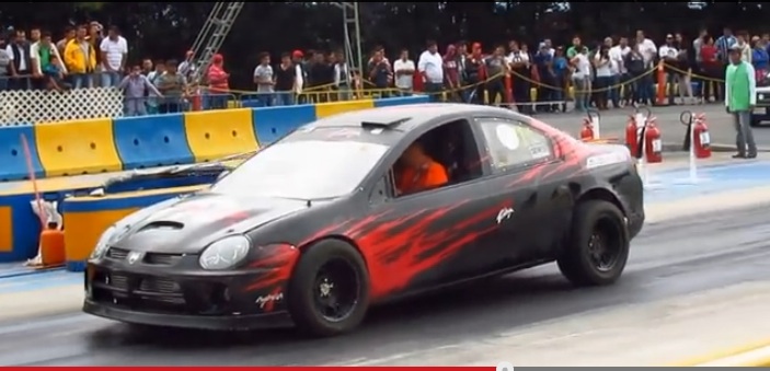 Twin-Engined Freak Show: This Dodge SRT-4 Has Slicks On At All Four Corners For A Reason