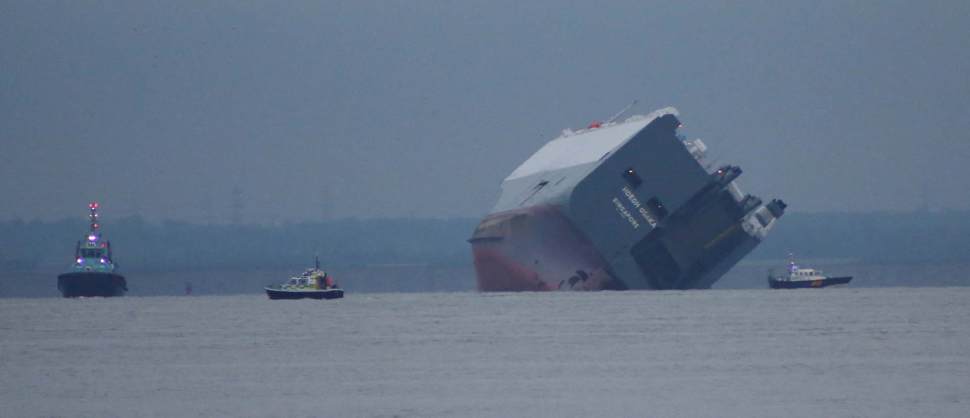 Car Transporter Deliberately Grounded In UK Waters After It Develops Severe List