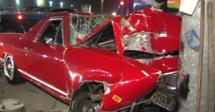 Kid Running From Cops After Being Busted Doing Donuts At Car Meet Destroys El Camino, Breaks Girlfriend’s Legs