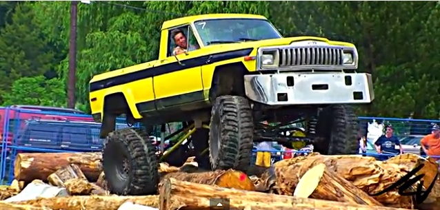 Off-Road Playground: Watch This Jeep Get Twisted Up In Rocks And Logs!