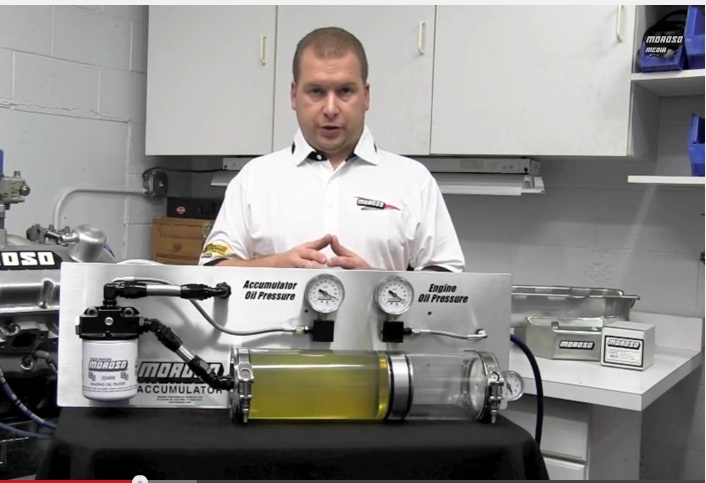 Tech Video: Watch As Moroso’s Scott Hall Demonstrates How An Oil Accumulator Works By Using A Clear Oil Accumulator – Fascinating!