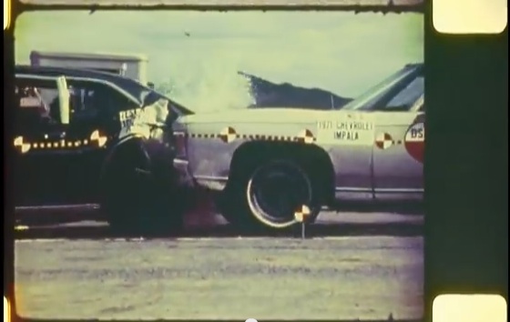 Historical Footage: Ramming an Impala Into A Ford Pinto For An Explosive Test