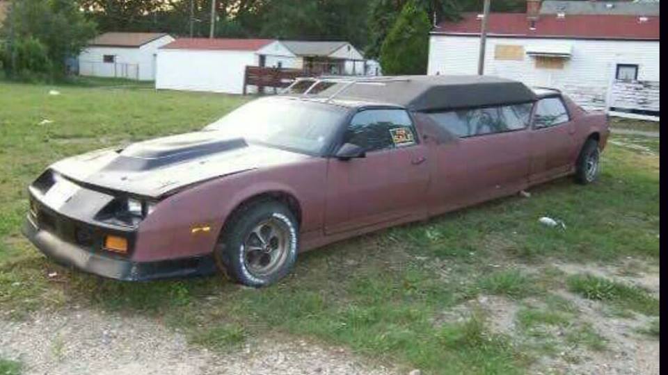 Caption This: The King Of The Trailer Park’s Chariot, A Stretch Limo Third Generation Camaro