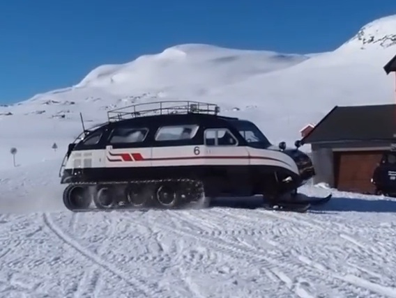 This Classic Bombardier Snowmobile Sounds Awesome With An Open Piped Chevy 350 Providing The Motorvation