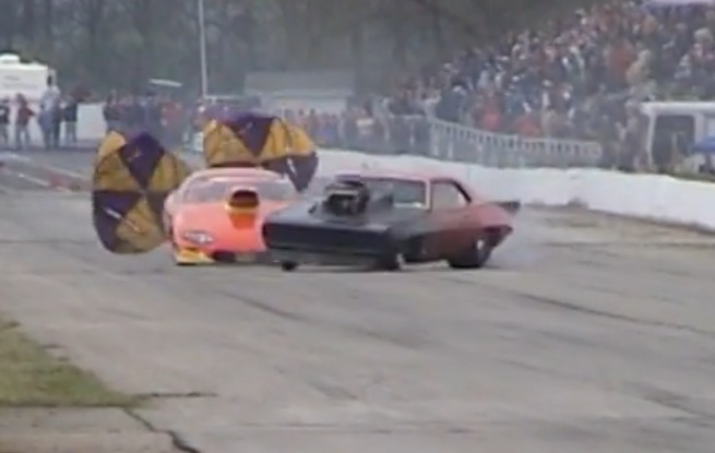 When Two Camaros Get Together At The Top End Of The Drag Strip, Nothing Good Can Come Of It