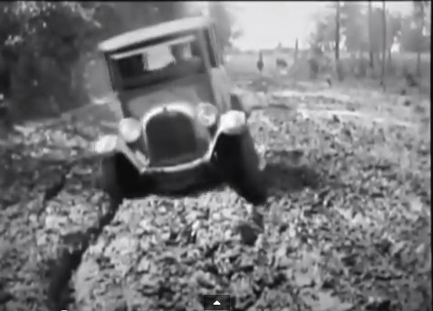 Historical Footage: A 1920s Dodge Brothers Sedan Taking All The Punishment That A Trip To The Oil Well Could Provide