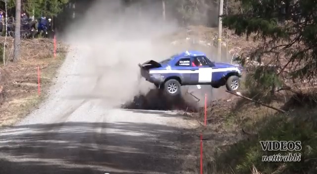 This Escort Goes For A Very Violent Crash At The 2014 Urjalan Society Competiton Rally