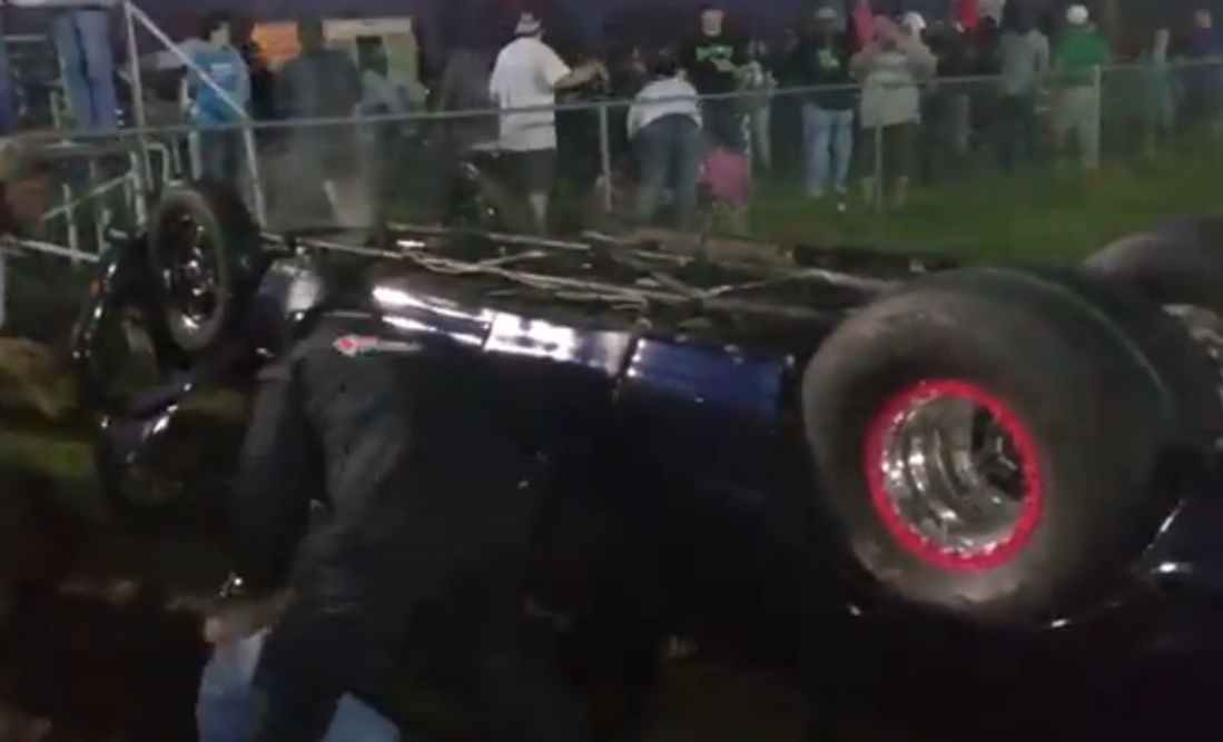 Watch Tina Pierce Suffer A Wild Wall-Jumping Crash During The IHRA Event At State Capitol Raceway In Louisiana