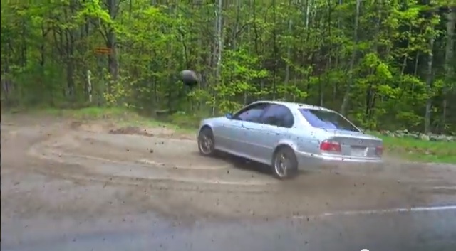 Heads Up: Guy Films Buddy Spinning Donuts In The Dirt Buddy Flings Rock Into Camera Guy’s Face.