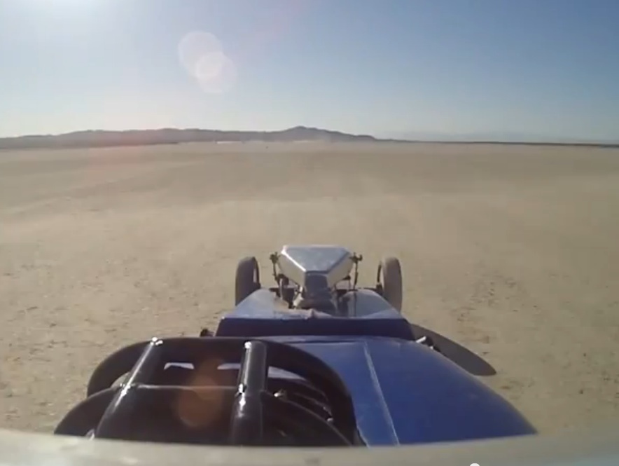 Land Speed Racing Video: Make A 177mph Blast At El Mirage On The Wing Of This AA/Fuel Modified Roadster