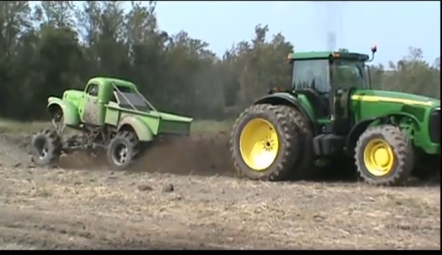 You Make The Call! Will This Worked Up Mega Truck Out Duel A John Deere Tractor In A Tug Of War?