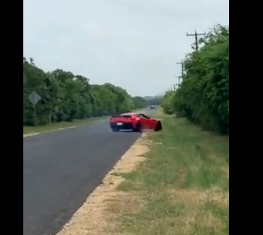 Watch This Driver Lose The Handle On A Brand New C7 Z06 Corvette And Stuff It HARD