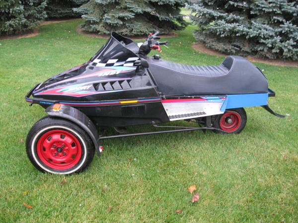 This Polaris Snowmobile Has Been Converted Into A 70mph Road Going Death Trike – We Want It