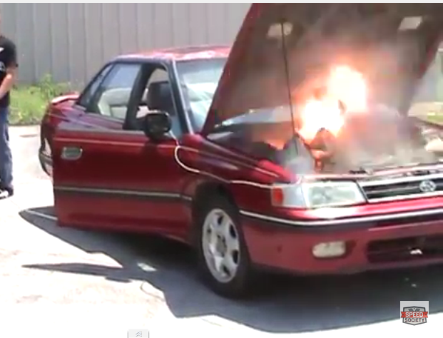 Watch A Couple Of Goofy Kids Destroy A Subaru Engine With Nitrous And Nearly Kill Themselves In The Process