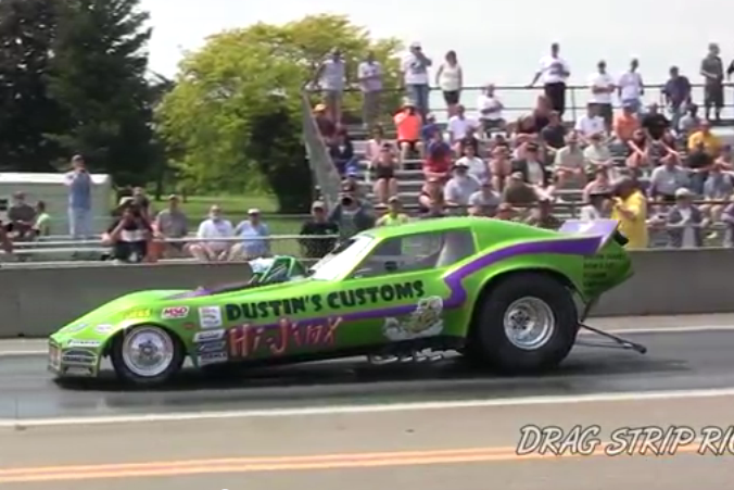 Watch Dustin Corn Make A Pass In His Rear Engine Funny Car At Quaker City Dragway – Neat Car!