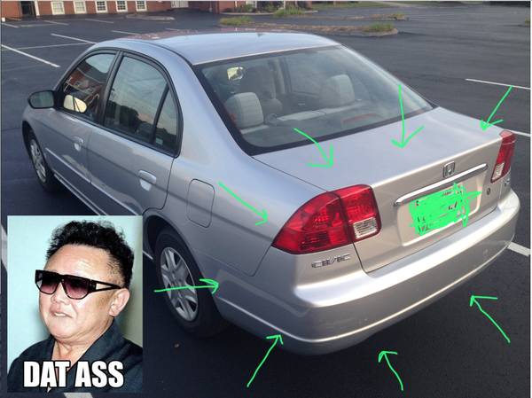 Craigslist Hilarity: This Ad For A Lowly Honda Civic Goes The Subtle Route (kind of) For Humor