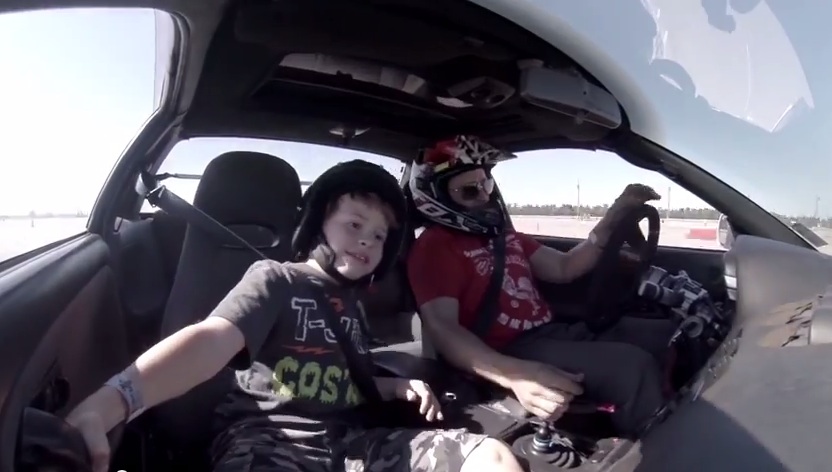 Watch This Kid Get The Crap Scared Out Of Him On A Drift Course