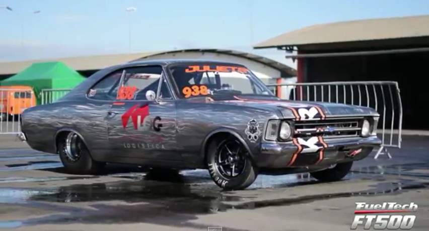 Watch The Awesome Brazilian Opala Metal Run 7.98/192 With A Stick Shift, Inline Six, And On 275 Radials!