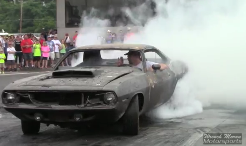 When Your 1970 ‘Cuda Burns Down You Don’t Quit, You Enter A Burnout Contest Like This Guy