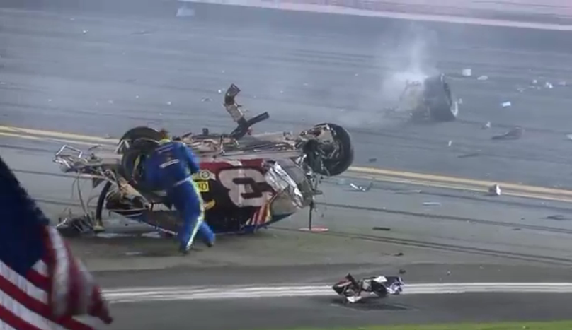 Watch Austin Dillon’s Incredible Wreck From The Coca Cola 400 – Walks Away, Engine and Trans Ripped Out