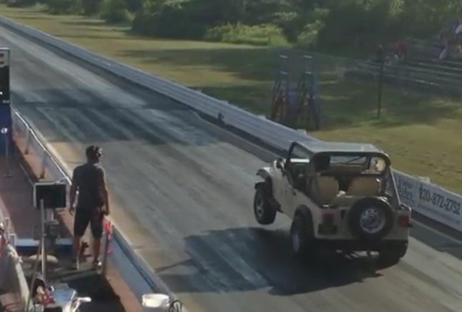 The Parting Shift: Watch This 451 Stroker, Four Speed, Jeep YJ Pull The Front Wheels And Run 12s…Or 11s?