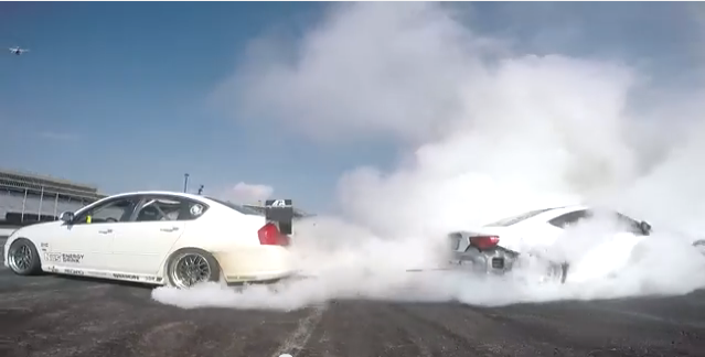 Chain Two Drift Cars Together And What Do You Get? Clouds Of Tire Smoke And This Video!