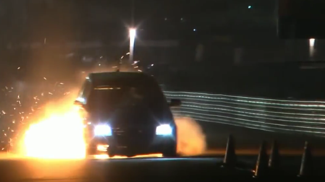 Watch The Most Impressive Flaming Front Wheel Drive Engine/Transaxle Failure We Have Ever Seen