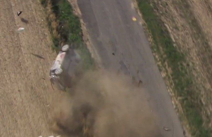 Check Out This Aerial Footage Of A Huge Roll At Rally Zlin…The Roll Cage Works!