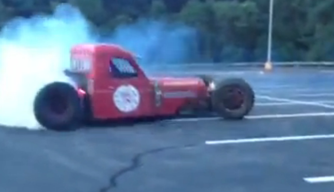 This Is Our Kind Of Drift Machine: Hot Rodded 1946 Seagrave Fire Truck Spins Smokey Donuts For Fun