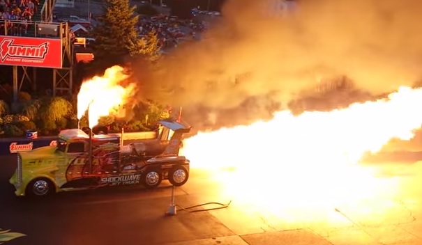 Watch The Shockwave Jet Truck Literally Blast The Asphalt At Norwalk To Smithereens