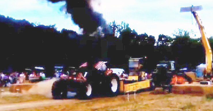 Watch This Massive Fiat Tractor Suffer A Clutch Explosion And Break In Half At The Start Of A Pulling Attempt