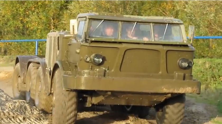 Watch This Unstoppable Eight Wheel Drive Russian ZiL-135 Dominate An Off Road Obstacle Course