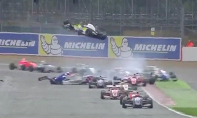 Watch Ferdinand von Habsberg Take Flight At Silverstone During A Eurocup Formula Renault 2.0 Race!